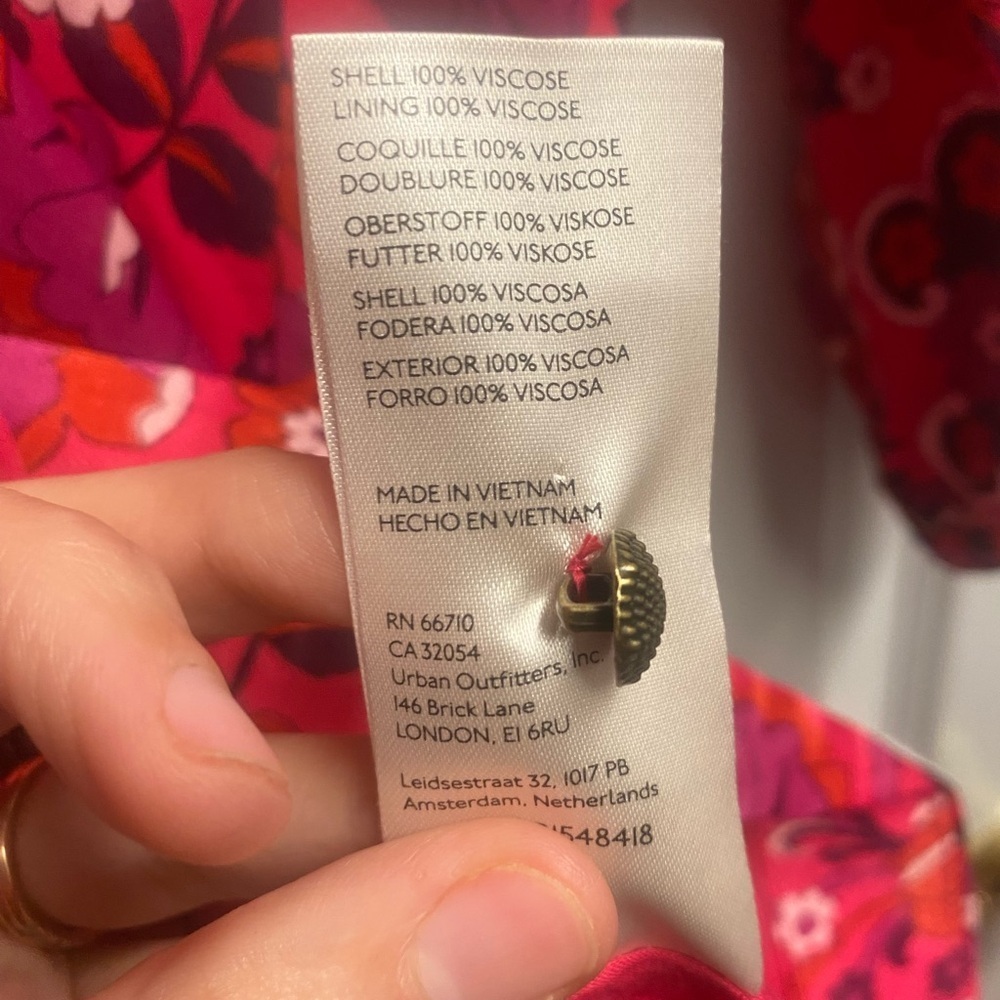 NWT Anthropologie Maeve 100% Viscose Floral Wrap Mini Dress Size Medium - Picture 4 of 5